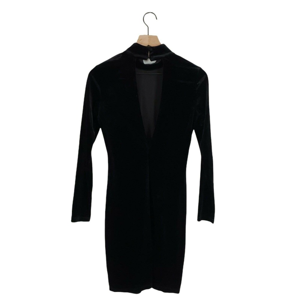 1. State Women's Size S  Black Velvet Sleeveless Halter Neck Bodycon Dress Party - Picture 12 of 12